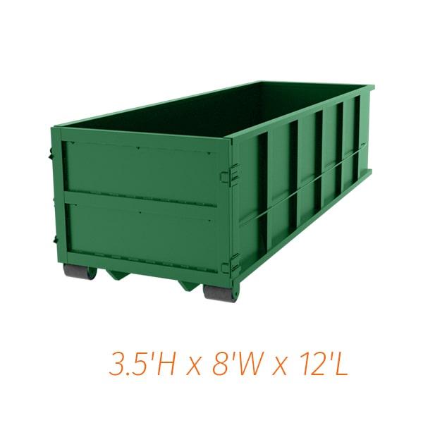 it is not necessary for the customer to be present during the delivery and pickup of 10 yard dumpsters